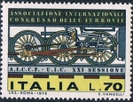 Stamps : Europe : Italy :  21ª SESIÓN DE LA ASOCIACIÓN INTERNACIONAL DEL CONGRESO DE FERROCARRILES. Y&T N 1234