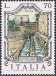 Stamps : Europe : Italy :  FUENTES CÉLEBRES. FONTANA DE LOS 99 CAÑOS, L