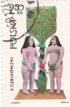 Stamps : Europe : Poland :  Adan y Eva