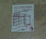 Stamps : Europe : Slovenia :  Crpaika secoveljeke soline