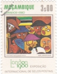 Sellos de Africa - Mozambique -  exposición inter.de sellos postales