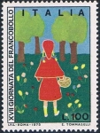 Stamps : Europe : Italy :  DIA DEL SELLO 1975. DIBUJOS INFANTILES. Y&T Nº 1250