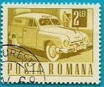 Stamps Romania -  Comunicaciones  y Transportes - Correos furgoneta de reparto