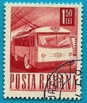 Stamps Romania -  Comunicaciones  y Transportes - Trolebús