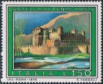 Stamps Italy -  TURISMO 1976. CASTILLO DE FENIS EN EL VALLE DE AOSTA. Y&T Nº 1259