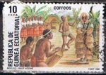 Stamps : Africa : Equatorial_Guinea :  Scott  97  Danza