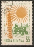 Stamps Romania -  TRACTOR,  GRANOS  Y  SOL