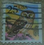 Stamps United States -  Owl 1988
