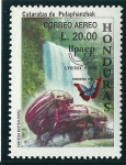 Stamps : America : Honduras :  Reserva de la Biosfera de Rio Plátano,cataratas de Pulaphanzhak