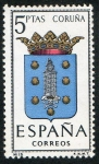 Stamps Spain -  1483-  Escudos de las capitales de provincias españolas. CORUÑA.