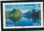 Stamps : Europe : France :  Milford Sound ( N.Zelanda)