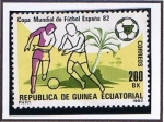 Sellos de Africa - Guinea Ecuatorial -  Scott  58  Copa del mundo de futbol  España´82