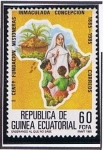 Sellos de Africa - Guinea Ecuatorial -  Scott  86 mapa de africa  misioneras inmaculada concepcion