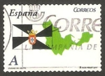 Stamps Spain -  Bandera y Mapa de Ceuta