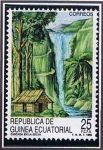 Stamps Equatorial Guinea -  Scott  135  Cascada de la selva