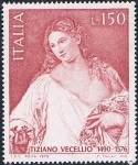 Stamps Italy -  400º ANIV. DE LA MUERTE DEL PINTOR TIZIANO VECELLIO. Y&T Nº 1271