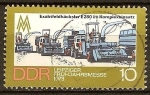 Sellos de Europa - Alemania -  Leipzig Feria de Primavera,1973 (cosechadora)DDR.
