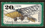Sellos de Europa - Alemania -  Museo del transporte en Dresde.1º avión impulsado con éxito de 1909(DDR)
