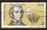 Stamps Germany -  Justus von Liebig (químico agrícola, el nacimiento Anniv 175a)DDR.