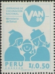 Stamps Peru -  VACUNACION NACIONAL 1986