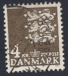 Stamps : Europe : Denmark :  Básica - escudo