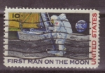 Sellos de America - Estados Unidos -  Primer hombre en la Luna