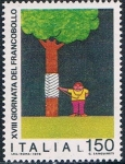 Stamps : Europe : Italy :  DIA DEL SELLO 1976. DIBUJOS INFANTILES. Y&T Nº 1280