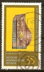 Stamps Germany -  Instrumentos antiguos de la Vogtland.Concierto de cítara (1891)DDR.
