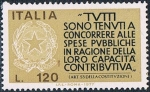 Stamps : Europe : Italy :  PROPAGANDA PARA LOS IMPUESTOS. Y&T Nº 1297