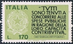 Stamps Italy -  PROPAGANDA PARA LOS IMPUESTOS. Y&T Nº 1298