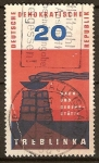 Stamps Germany -  Montaje de Treblinka Memorial, Polonia.(DDR)