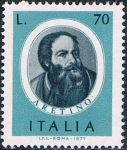 Stamps Italy -  PERSONAJES ITALIANOS. PIETRO ARENTINO, ESCRITOR. Y&T Nº 1305