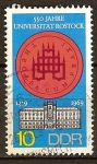 Stamps Germany -  550 Años de la Universidad de Rostock, 1419-1969 (DDR)