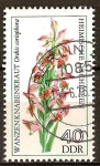 Sellos de Europa - Alemania -  Orquídeas nativas.-Errores orquídea, Orchis coriophora(DDR)