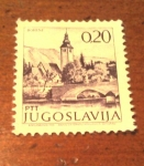 Stamps Yugoslavia -  Overprint / lugares de interes