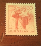 Sellos de Europa - Yugoslavia -  Postman service  overprint