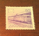 Stamps : Europe : Yugoslavia :  Train overprint