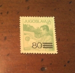 Stamps : Europe : Yugoslavia :  Overprint postalservice