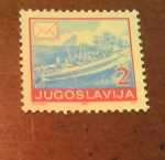 Stamps : Europe : Yugoslavia :  Postal sercice ship