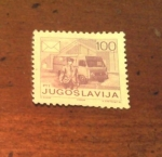 Stamps : Europe : Yugoslavia :  Postal service the post man overprint