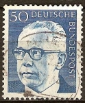 Stamps Germany -  Presidente  Gustav Heinemann. (De 1969 hasta 1974).