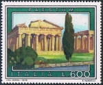 Sellos de Europa - Italia -  TURISMO 1978. PAESTUM, TEMPLO DE POSEIDON. Y&T Nº 1338
