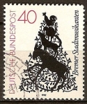 Stamps : Europe : Germany :  Los Músicos de Bremen,cuento de hadas alemán. Silueta (Dora Brandenburgo-Polster)