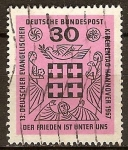 Stamps Germany -  13.Día de la Iglesia Protestante Alemana,Hanover (1967)