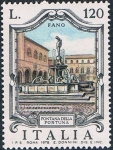 Sellos de Europa - Italia -  FUENTES CÉLEBRES. FONTANA DE LA FORTUNA, EN FANO. Y&T Nº 1359