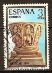 Stamps : Europe : Spain :  "Navidad 1974"la epifánia,MuseoDiocesano de Palencia.