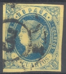 Stamps Europe - Spain -  ESPAÑA 57 ISABEL II