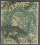 Stamps Spain -  ESPAÑA 62 ISABEL II