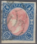 Stamps Spain -  ESPAÑA 70 ISABEL II