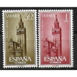 Sellos de Europa - Espa�a -   Sahara Ayuda a Sevilla Edifil 215 y 216